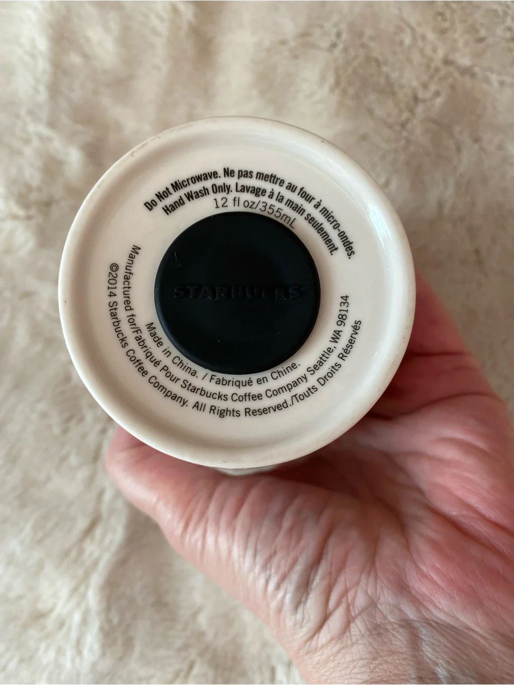 Starbucks x Band of Outsiders 12oz. double-wall ceramic “paint drip “ design mug